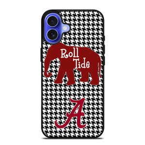 ALABAMA CRIMSON TIDE HOUNDSTOOTH iPhone 16 Case Cover