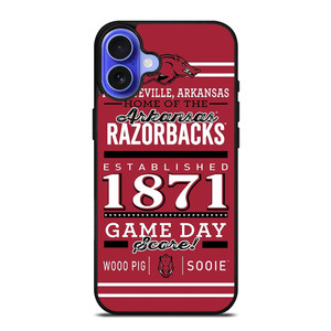 ARKANSAS RAZORBACKS 1871 iPhone 16 Case Cover