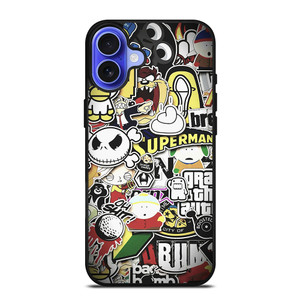 BAPE STICKER BOMB iPhone 16 Case Cover
