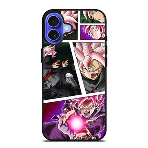 BLACK GOKU SS ROSE COLLAGE iPhone 16 Case Cover