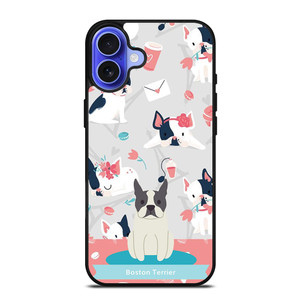 BOSTON TERRIER DOG 1 iPhone 16 Case Cover BOSTON TERRIER DOG 1 iPhone 16 Case Cover
