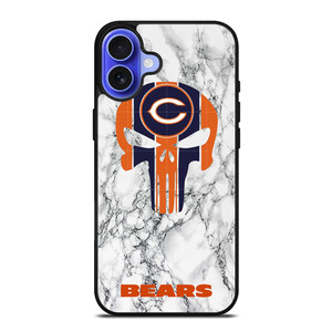 CHICAGO BEARS PUNISHER SKULL iPhone 16 Case Cover