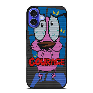 COURAGE THE COWARDLY DOG SCARED iPhone 16 Case Cover COURAGE THE COWARDLY DOG SCARED iPhone 16 Case Cover