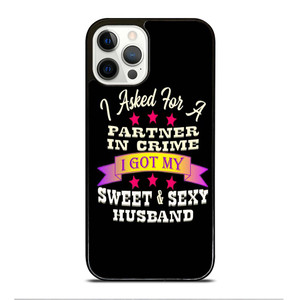PARTNER IN CRIME HUSBAND iPhone 12 Pro Case Cover PARTNER IN CRIME HUSBAND iPhone 12 Pro Case Cover