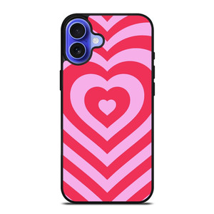 HEARTS PINK iPhone 16 Case Cover HEARTS PINK iPhone 16 Case Cover