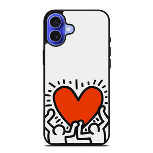 KEITH HARING LOVE 1 iPhone 16 Case Cover KEITH HARING LOVE 1 iPhone 16 Case Cover