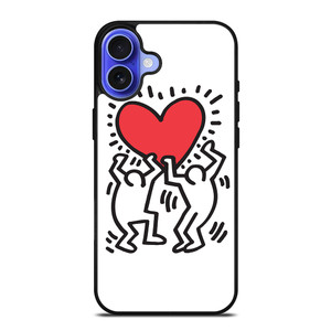 KEITH HARING LOVE 2 iPhone 16 Case Cover KEITH HARING LOVE 2 iPhone 16 Case Cover