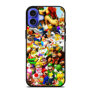 MARIO BROS ALL CHARACTER iPhone 16 Case Cover