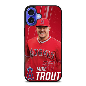 MIKE TROUT 27 LOS ANGELES ANGELS iPhone 16 Case Cover