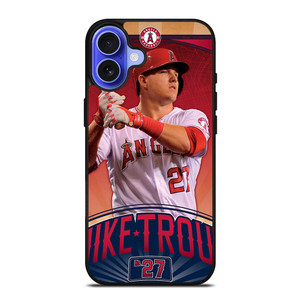 MIKE TROUT LOS ANGELES ANGELS 27 iPhone 16 Case Cover MIKE TROUT LOS ANGELES ANGELS 27 iPhone 16 Case Cover