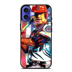 MIKE TROUT LOS ANGELES ANGELS BASEBALL iPhone 16 Case Cover MIKE TROUT LOS ANGELES ANGELS BASEBALL iPhone 16 Case Cover