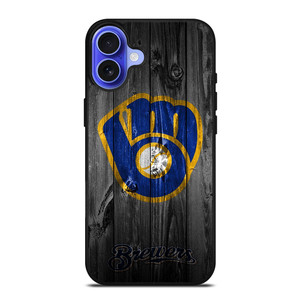 MILWAUKEE BREWERS WOODEN iPhone 16 Case Cover MILWAUKEE BREWERS WOODEN iPhone 16 Case Cover