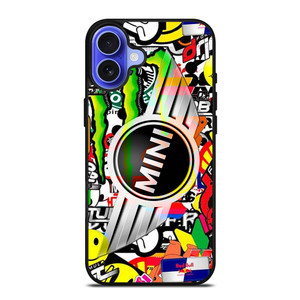 MINI COOPER STICKER BOMB iPhone 16 Case Cover