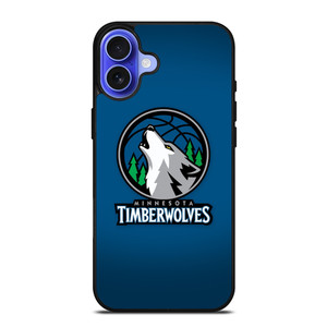 MINNESOTA TIMBERWOLVES LOGO BASKETBALL iPhone 16 Case Cover