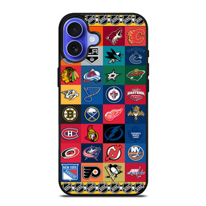 NHL ALL LOGO TEAM iPhone 16 Case Cover NHL ALL LOGO TEAM iPhone 16 Case Cover