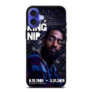 NIPSEY HUSSLE KING NIP iPhone 16 Case Cover NIPSEY HUSSLE KING NIP iPhone 16 Case Cover