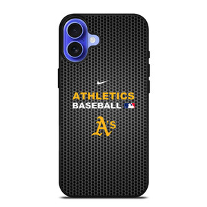 OAKLAND ATHLETICS METAL LOGO 2 iPhone 16 Case Cover OAKLAND ATHLETICS METAL LOGO 2 iPhone 16 Case Cover
