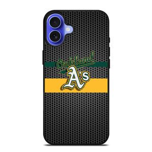 OAKLAND ATHLETICS METAL LOGO iPhone 16 Case Cover