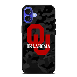 OKLAHOMA SOONERS CAMO iPhone 16 Case Cover