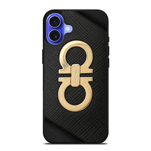 SALVATORE FERRAGAMO GOLD LOGO iPhone 16 Case Cover