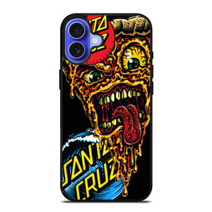 SANTA CRUZ SKATEBOARDS PIZZA iPhone 16 Case Cover SANTA CRUZ SKATEBOARDS PIZZA iPhone 16 Case Cover