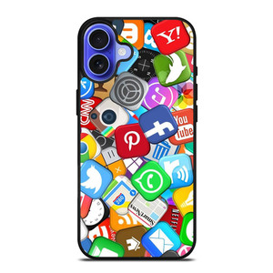 SOCIAL MEDIA LOGO iPhone 16 Case Cover