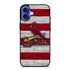 ST LOUIS CARDINALS WOODEN iPhone 16 Case Cover