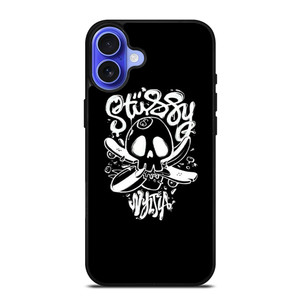 STUSSY SKULL LOGO iPhone 16 Case Cover STUSSY SKULL LOGO iPhone 16 Case Cover