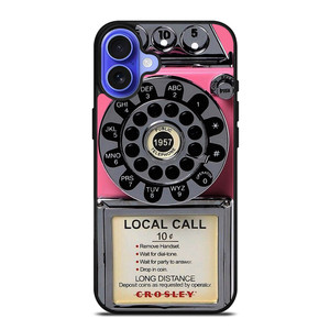 VINTAGE RETRO PAYPHONE PINK iPhone 16 Case Cover