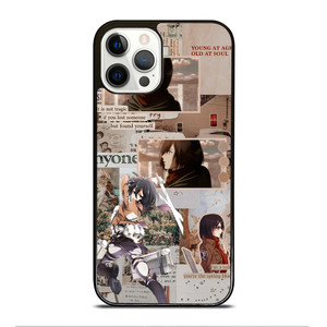 ATTACK ON TITAN MIKASA ACKERMAN COLLAGE iPhone 12 Pro Case Cover ATTACK ON TITAN MIKASA ACKERMAN COLLAGE iPhone 12 Pro Case Cover