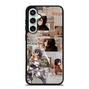 ATTACK ON TITAN MIKASA ACKERMAN COLLAGE Samsung Galaxy S23 FE Case Cover ATTACK ON TITAN MIKASA ACKERMAN COLLAGE Samsung Galaxy S23 FE Case Cover