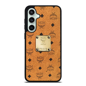 MCM WORLD WIDE BROWN LEATHER 2 Samsung Galaxy S23 FE Case Cover