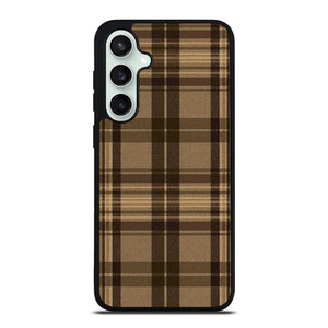 PLAID BROWN 1 Samsung Galaxy S23 FE Case Cover