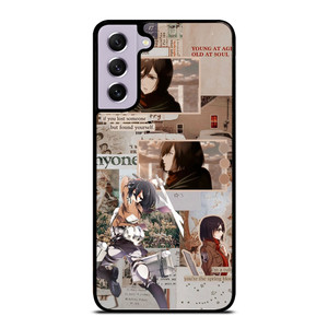 ATTACK ON TITAN MIKASA ACKERMAN COLLAGE Samsung Galaxy S21 FE Case Cover ATTACK ON TITAN MIKASA ACKERMAN COLLAGE Samsung Galaxy S21 FE Case Cover