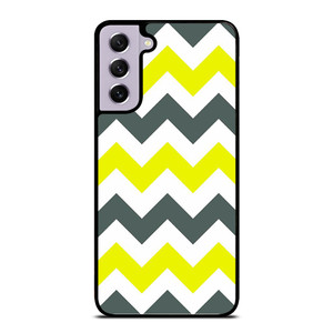 CHEVRON PATTERN YELLOW AND GREY Samsung Galaxy S21 FE Case Cover