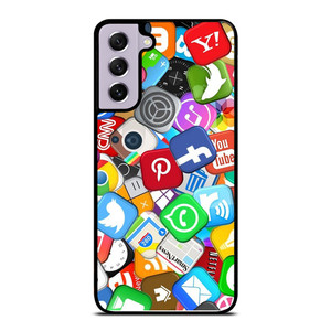 SOCIAL MEDIA LOGO Samsung Galaxy S21 FE Case Cover SOCIAL MEDIA LOGO Samsung Galaxy S21 FE Case Cover