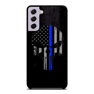 THIN BLUE LINE PUNISHER BLACK Samsung Galaxy S21 FE Case Cover THIN BLUE LINE PUNISHER BLACK Samsung Galaxy S21 FE Case Cover