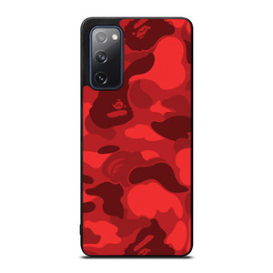 BAPE CAMO RED Samsung Galaxy S20 FE Case Cover