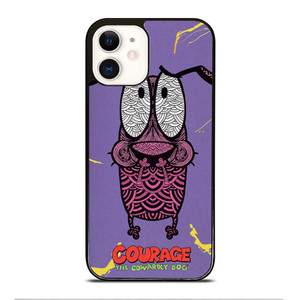 COURAGE THE COWARDLY DOG FEAR iPhone 12 Case Cover COURAGE THE COWARDLY DOG FEAR iPhone 12 Case Cover