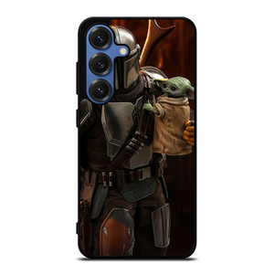 BABY YODA AND THE MANDALORIAN 3 Samsung Galaxy S25 Case Cover BABY YODA AND THE MANDALORIAN 3 Samsung Galaxy S25 Case Cover