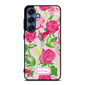 LILLY PULITZER PINK FLOWERS Samsung Galaxy S25 Case Cover