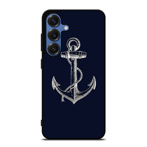 NAUTICAL ANCHOR NAVY BLUE Samsung Galaxy S25 Case Cover NAUTICAL ANCHOR NAVY BLUE Samsung Galaxy S25 Case Cover