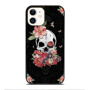 FLORAL SKULL iPhone 12 Case Cover FLORAL SKULL iPhone 12 Case Cover