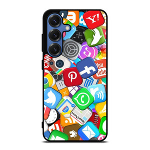 SOCIAL MEDIA LOGO Samsung Galaxy S25 Case Cover SOCIAL MEDIA LOGO Samsung Galaxy S25 Case Cover
