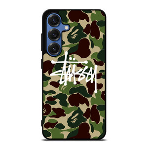 STUSSY BAPE CAMO Samsung Galaxy S25 Case Cover