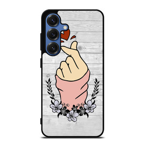 WOODEN CUTE HEART FINGER Samsung Galaxy S25 Case Cover WOODEN CUTE HEART FINGER Samsung Galaxy S25 Case Cover