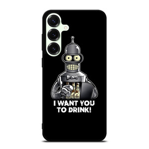 FUTURAMA BENDER I WANT YOU TO DRINK Samsung Galaxy S25 Plus Case Cover FUTURAMA BENDER I WANT YOU TO DRINK Samsung Galaxy S25 Plus Case Cover
