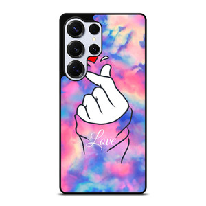 CUTE HEART FINGER MARBLE Samsung Galaxy S25 Ultra Case Cover