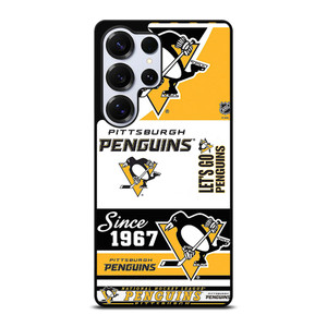 PITTSBURGH PENGUINS LOGO COLLAGE Samsung Galaxy S25 Ultra Case Cover