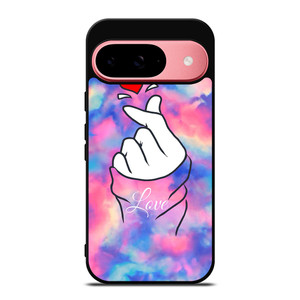 CUTE HEART FINGER MARBLE Google Pixel 9 Case Cover